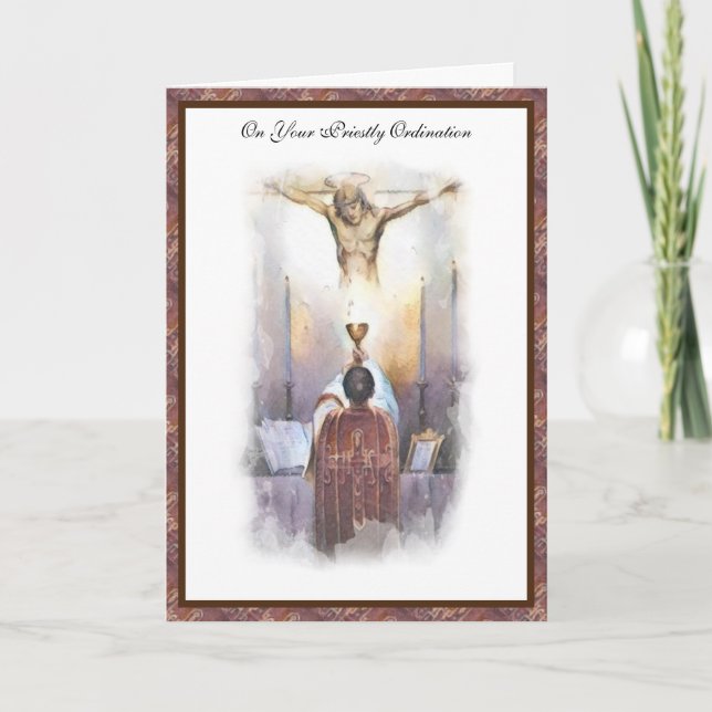 Ordenación de sacerdotes católicos Tarjeta de Jesú (Anverso)