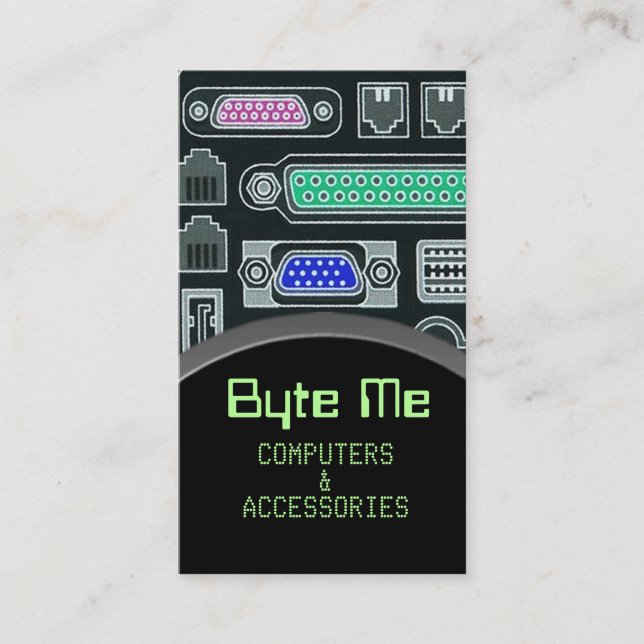 Ordenador y tarjeta de visita de la tecnología 2 (Anverso)