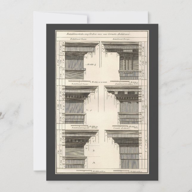 Órdenes de Arquitectura, Entablataciones Vintage (Anverso)