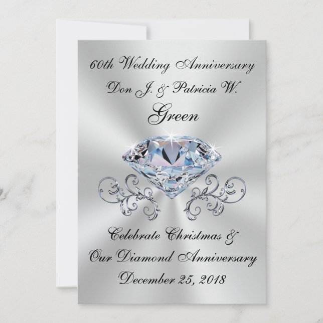 Órdenes Especiales Invitaciones A Su 60º Aniversar (Anverso)