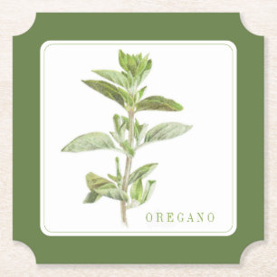 OREGANO FRESCO Posavasos de papel Ticket (+texto)