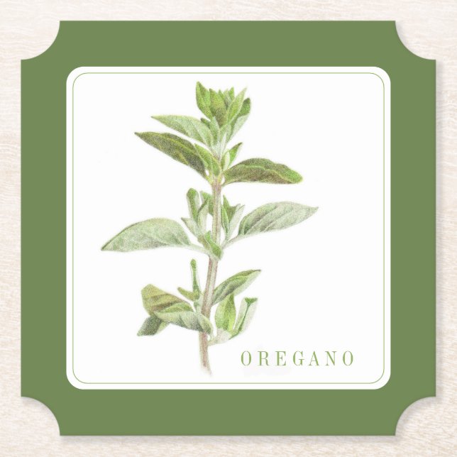 OREGANO FRESCO Posavasos de papel Ticket (+texto)  (Anverso)