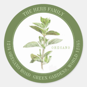 OREGANO FRESCO Sellos para sobres redondos grandes