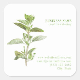 OREGANO FRESH Biz ID Grandes Pegatinas Cuadrados