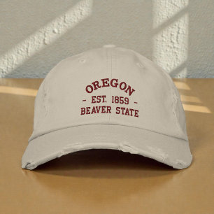 Oregon Est 1859 Estado del Castor Gorra Bordada