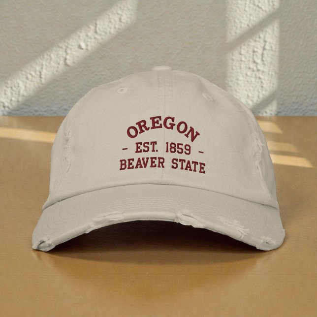 Oregon Est 1859 Estado del Castor Gorra Bordada (Subido por el creador)