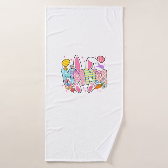 Orejas de conejito de Pascua Mama Lazo Coquette Co (Toalla de baño)