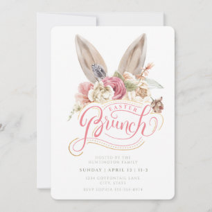 Orejas de conejo   Invitación a Brunch de Pascua