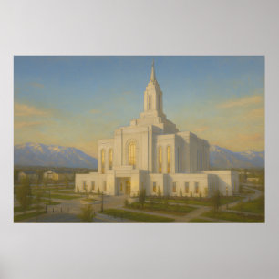 Orem Utah Temple Painting™ Poster de arte de pared