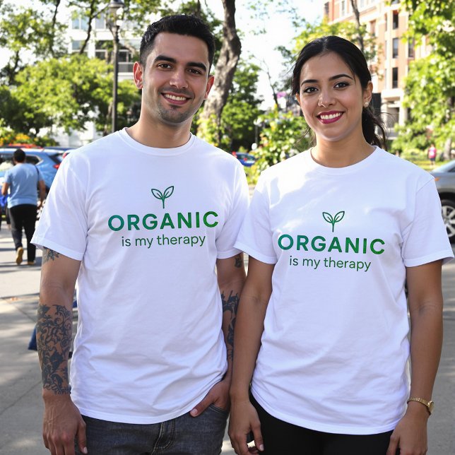 Organic Es Mi Terapia Eco Camiseta (Subido por el creador)