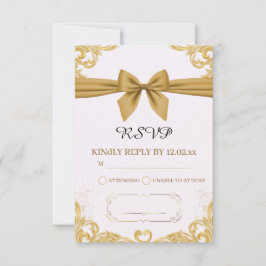 Organic Modern Wedding RSVP Card 