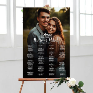 organigrama del boda con foto alfabética