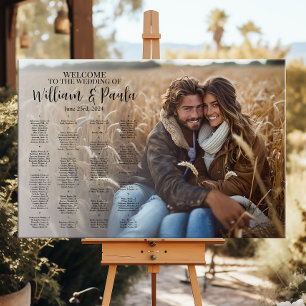 organigrama del boda con foto alfabética