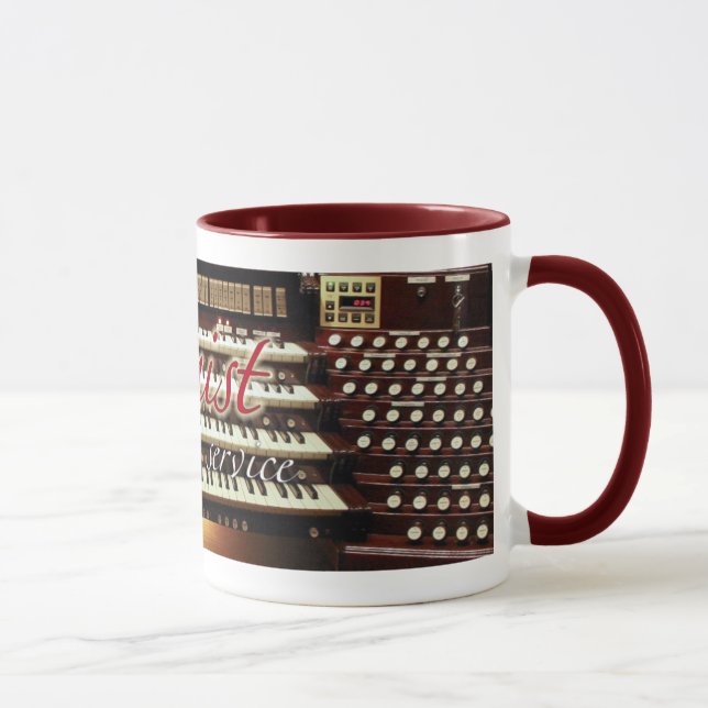 Organista en su taza del servicio - rojo (Derecha)