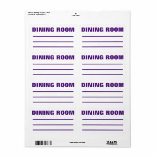 Organización de etiquetas - Comedor