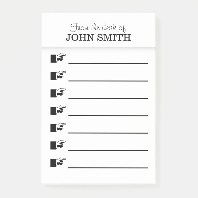 Organización de Office Nota Post-it® PERSONALIZAR (Anverso)
