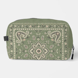 Organizador de Bolsa de Bandana Verde Salvia Paisl