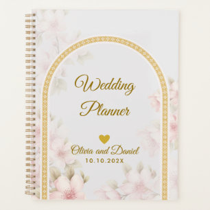 Organizador de Flores Rosadas Elegantes Boda