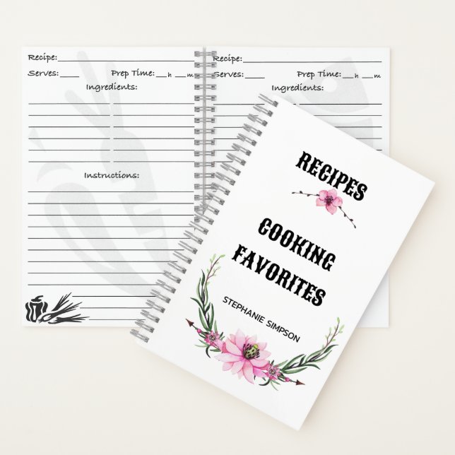 Organizador de recetas personalizado, libro de rec (Interior)