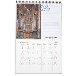 Órganos de tubería en su lugar Calendario