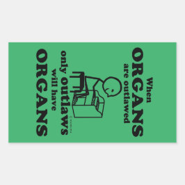 Órganos Pegatina rectangular proscrito