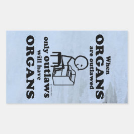 Órganos Pegatina rectangular proscrito