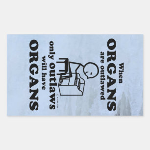 Órganos Pegatina rectangular proscrito