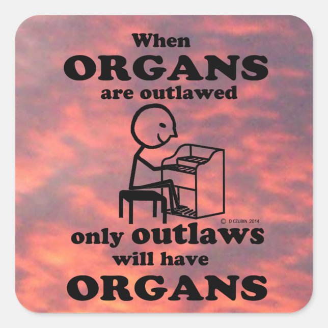 Órganos prohibidos Pegatina cuadrado (Anverso)