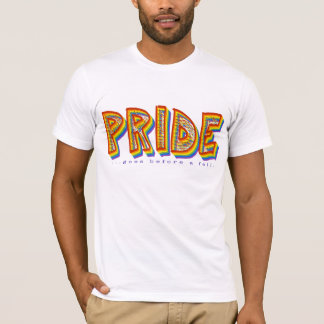 Orgullo antes de una camiseta de caída