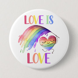 Orgullo Arcoíris Botón de Amor