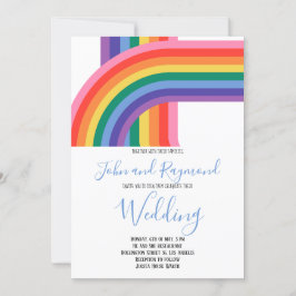 Orgullo arcoiris Invitación a matrimonio gay con b
