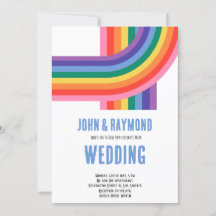 Orgullo arcoiris Invitación a matrimonio gay con b