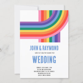 Orgullo arcoiris Invitación a matrimonio gay con b