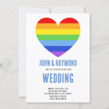 Orgullo arcoiris Invitación a matrimonio gay con b
