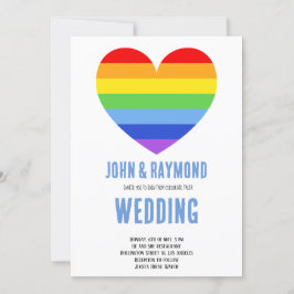 Orgullo arcoiris Invitación a matrimonio gay con b