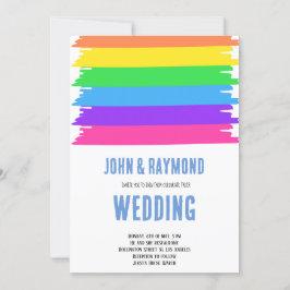 Orgullo arcoiris Invitación a matrimonio gay con b