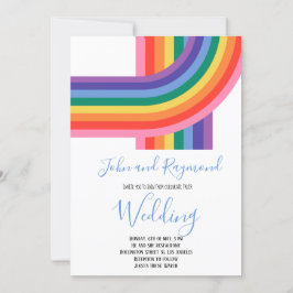 Orgullo arcoiris Invitación a matrimonio gay con b
