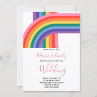 Orgullo arcoiris Invitación a matrimonio gay con b