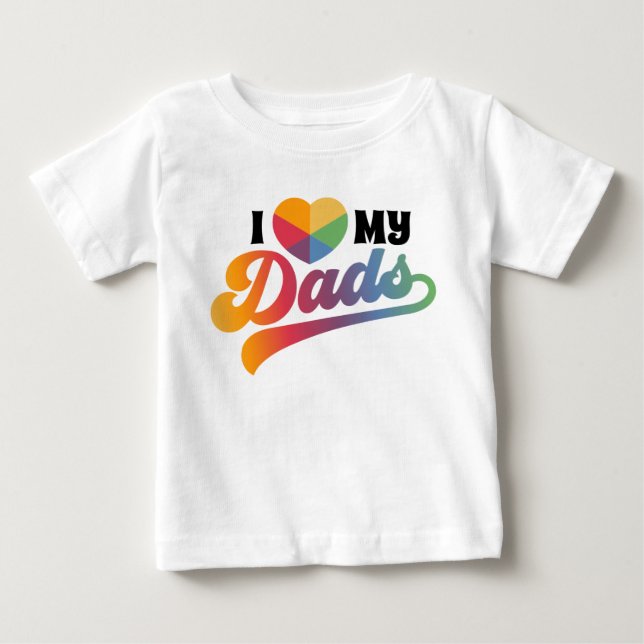 Orgullo arcoiris LGBTQ Amo mi camiseta de papá (Anverso)