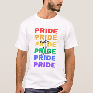 Orgullo arcoiris lucha LGBTQ por camiseta de igual