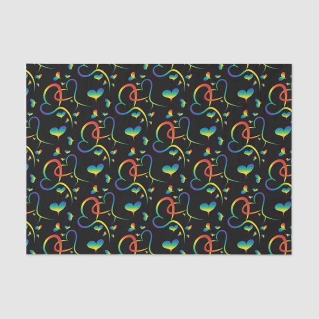 Orgullo arcoiris Papel de San Valentín (Anverso)