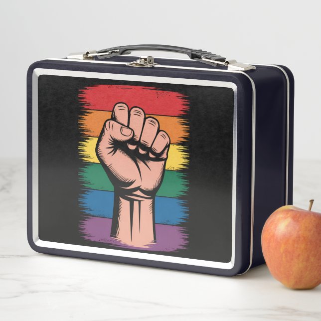 Orgullo Arcoíris Puño Alzado Apoyo LGBTQ Derechos (In situ)