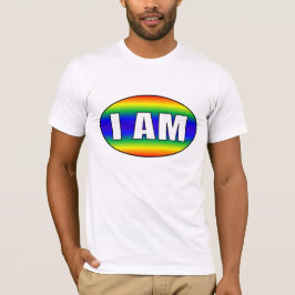 Orgullo arcoiris SOY camiseta ovalada