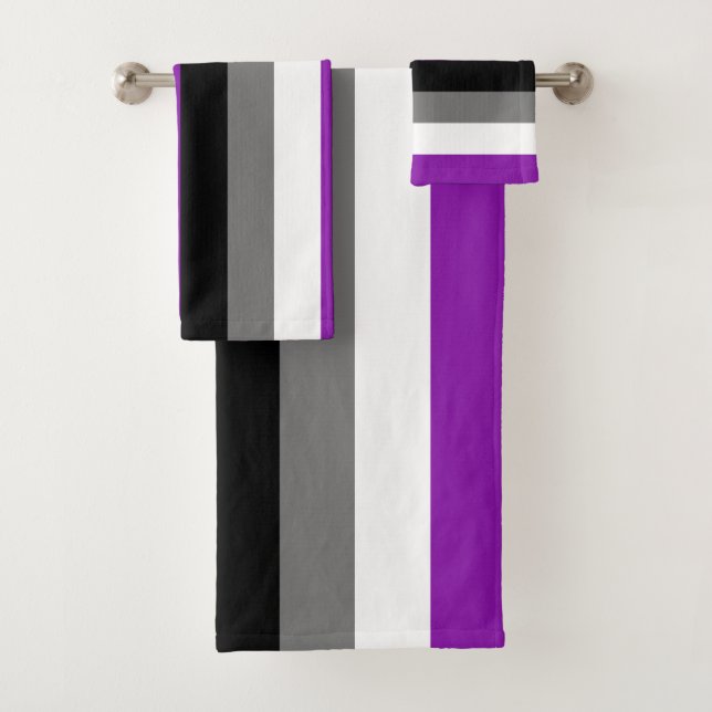 Orgullo asexual, orgullo LGBTQ, impresión a rayas (In situ)