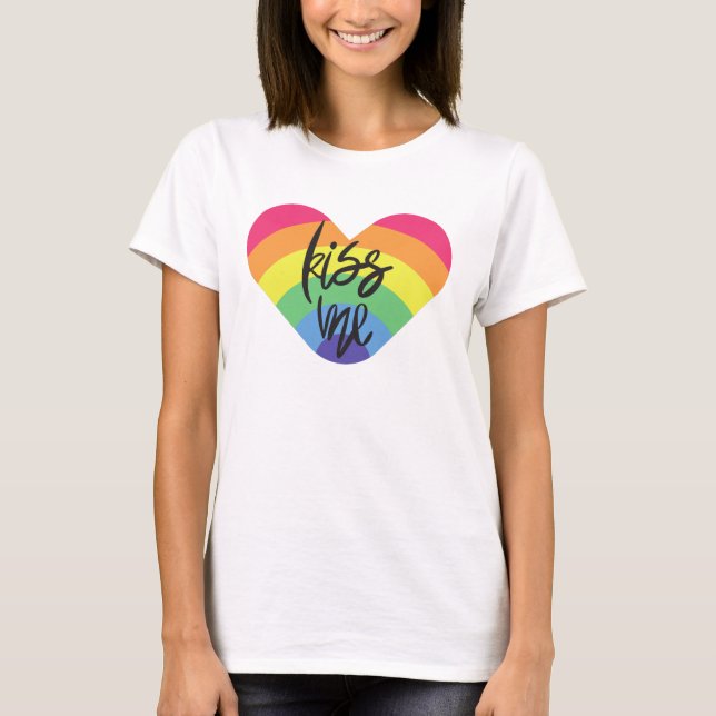 Orgullo. Bésame. El amor es justo. Camiseta (Anverso)