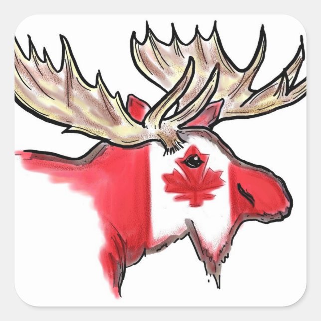 Orgullo canadiense pegatinas de la bandera artísti (Anverso)