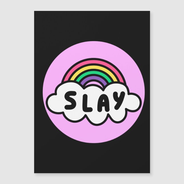 Orgullo- color arcoiris con nubes. (Anverso)