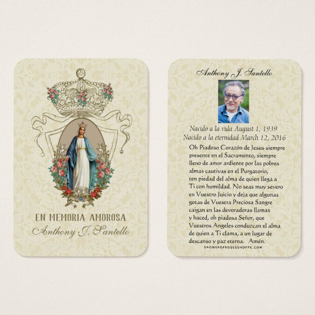 Orgullo conmemorativo de la Virgen María (Anverso y reverso)