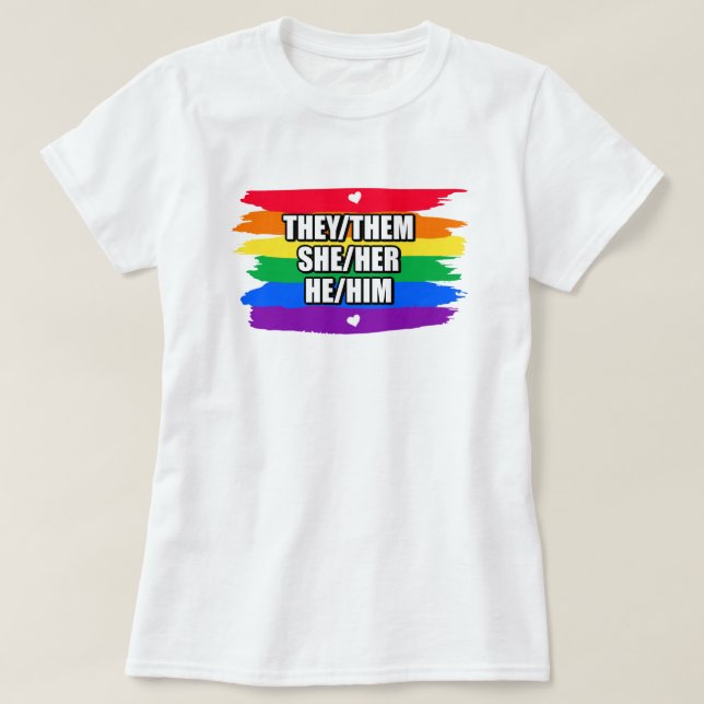 Orgullo de amor arcoiris camiseta (Diseño del anverso)