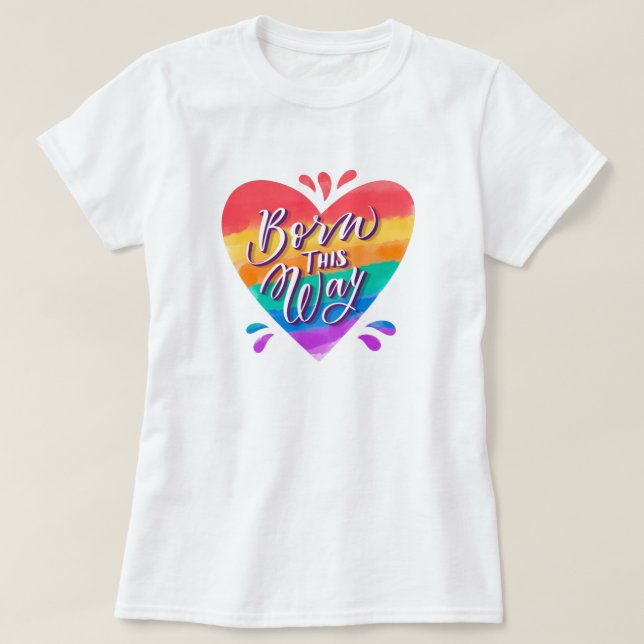 Orgullo de amor arcoiris camiseta (Diseño del anverso)